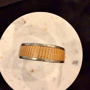 Sterling Silver Snakeskin Textured Cuff